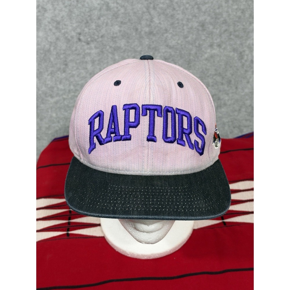 Toronto Raptors Mitchell & Ness Snapback Hat Pink Purple Black Hardwood Classics